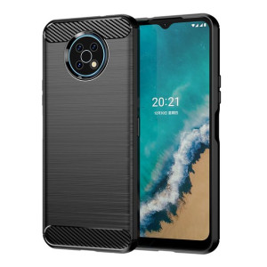 Carbon Case Elastyczne Etui Pokrowiec Nokia G50 Czarny