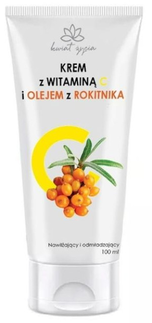 Krem z witaminą C olej rokitnika 100ml Kwiat życia