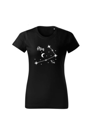 Koszulka T-shirt czarna znak zodiaku Baran rozmiar M