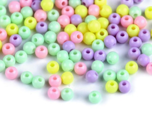 Koraliki Plastikowe Color Mix3 - 4mm 100szt
