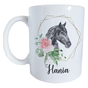 Kubek z koniem karym - personalizowany