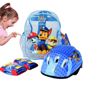 Psi Patrol Mega Zestaw Kask 4 Ochraniacze Plecak