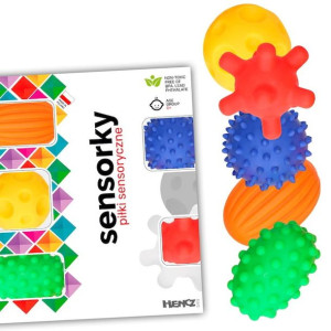Zestaw Piłek Piłki Sensoryczne Edukacyjne Innowacyjne Hencz Toys 5 Sztuk