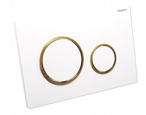 GEBERIT SIGMA20 Przycisk spłukujący do WC BIAŁY/ZŁOTY 115.882.KK.1