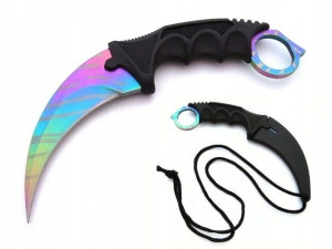Karambit Replika Csgo Rainbow Fade + Wieszane Etui