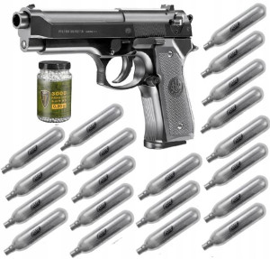 Pistolet ASG CO2 BERETTA na kulki 6mm + akcesoria