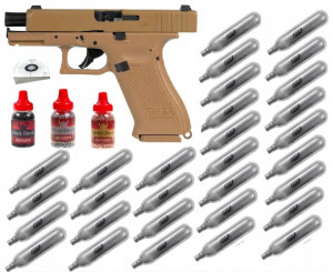 Glock 19 / 17 Blowback Wiatrówka Pistolet Na Gaz