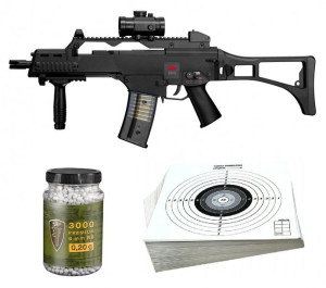 Karabinek ASG elektryczny replika 6mm + akcesoria