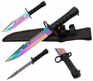 Bagnet M9 Rainbow Fade Nóż Taktyczny Wojskowy