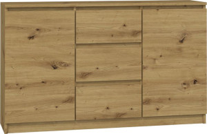 Komoda 2d3s 120 - Dąb Artisan