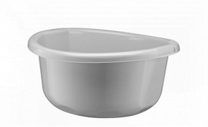 Miska plastikowa kuchenna łazienkowa SELMA 8 l szary jasny