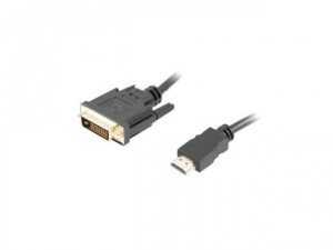 Kabel adapter Lanberg HDMI(M) - DVI-D(M) 1,8m Dual Link pozł st 4K czarny