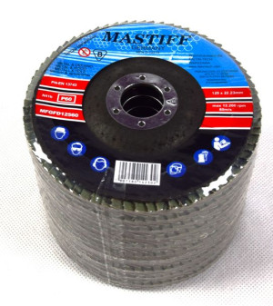 Tarcza lamelkowa listkowa 125mm P60 10szt Mastiff