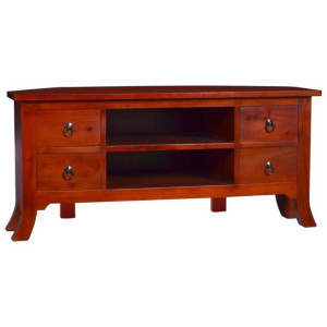 Szafka pod TV, klasyczny brąz, 100x40x45 cm, drewno mahoniowe