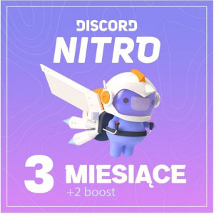 Discord Nitro 3 miesiące 90 dni + 2x Nitro Boost