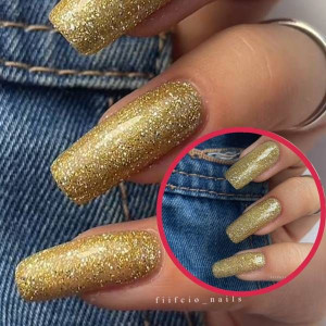 RJ 7006 Smartnail Flash Lakier hybrydowy Disco Gel 6ml 6g 6 BROKATOWY ZŁOTY