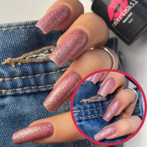 RJ 7005 Smartnail Flash Lakier hybrydowy Disco Gel 6ml 6g 6 RÓŻOWY ROSEGOLD