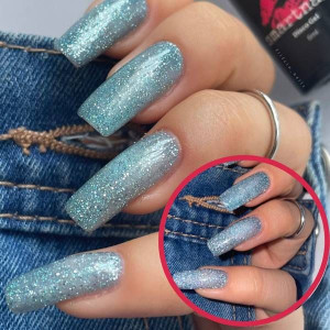 RJ 7004 Smartnail Flash Lakier hybrydowy Disco Gel 6ml 6g 6 BROKATOWY NIEBI