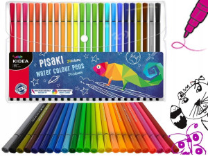 KIDEA Kolorowe Flamastry Pisaki w Etui 24 kolory