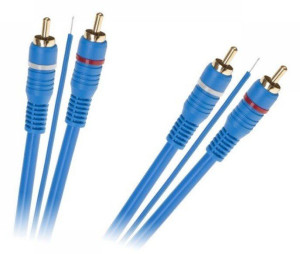 Kabel 2x RCA wtyk - 2x RCA wtyk + żyła sterująca 5m