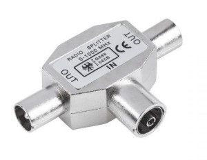 Rozgałęźnik sygnału splitter TV gniazdo-2 x wtyk ZLA0363