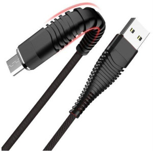 Kabel USB - lightning wzmacniany czarny 1m LB0154 LIBOX