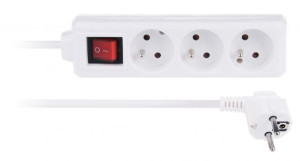 Przedłużacz 3 gniazda z uziemieniem + wyłącznik 1,5m 10A IP20 LB0081-1,5 Li