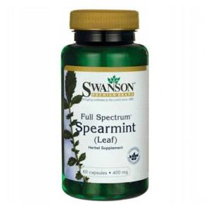 Swanson Spearmint Leaf 400mg (Mięta Zielona) 60 kapsułek