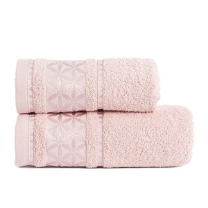 Ręcznik frotte PAOLA pudrowy 70x140