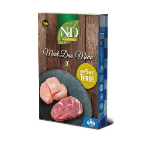 Farmina N&D Natural Meat Duo Menu Mokra Karma Dla Dorosłych Kotów 6 sztuk
