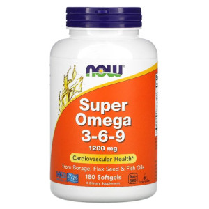 Now Foods Super Omega 3-6-9 1200mg 180 kapsułek
