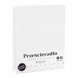 Białe Prześcieradło Jersey 120x200 Z Gumką Eko