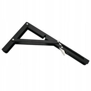 Kątownik Pod Półkę Składany 400x215x1.5mm Czarny