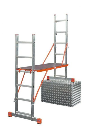 Rusztowanie aluminiowe drabinowe Krause Vario Top (wysokość robocza 3,00m)