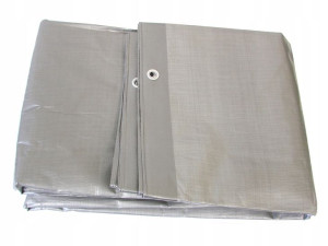 Plandeka Ochronna Gruba 10mx15m Srebrna 130gr