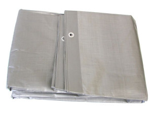 Plandeka Ochronna Gruba 6mx10m Srebrna 130gr