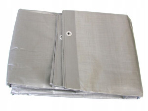 Plandeka Ochronna Gruba 8mx12m Srebrna 130gr