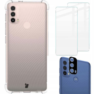 Etui + 2x szkło + obiektyw Bizon Case do Moto E40