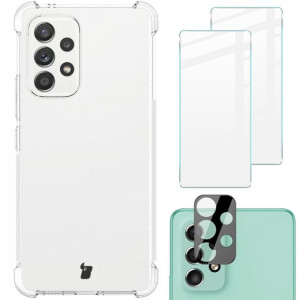 Etui + 2x szkło + obiektyw Bizon do Galaxy A73 5G