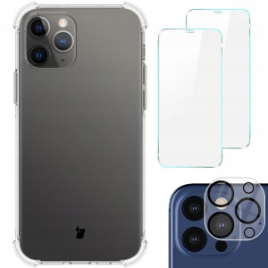 Etui + 2x szkło +aparat Bizon do iPhone 12 Pro Max