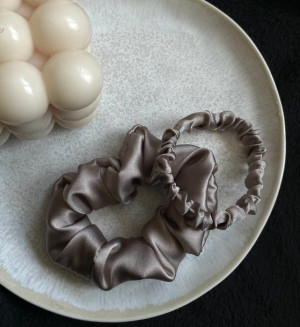 Jedwabne gumki zestaw scrunchie jedwab