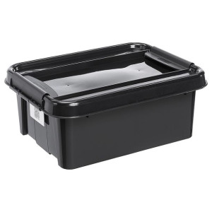 Pojemnik z pokrywą PlastTeam ProBox Recycle QR 21L czarny