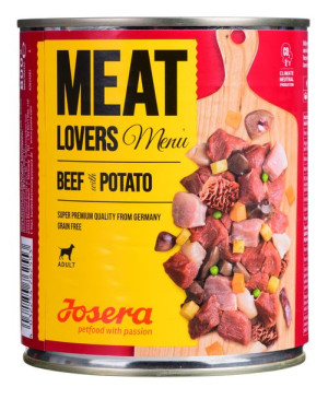 Josera Meatlovers Menu Wołowina z ziemniakami karma mokra dla psów 800g