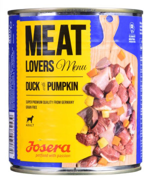 Josera Meatlovers Menu Kaczka z dynią karma mokra dla psów 800g