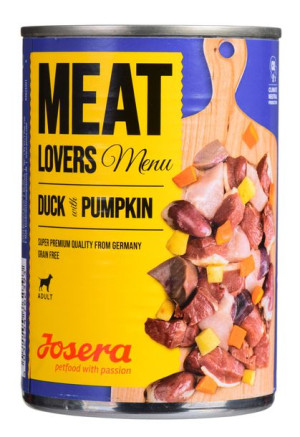 Josera Meatlovers Menu Kaczka z dynią karma mokra dla psów 400g