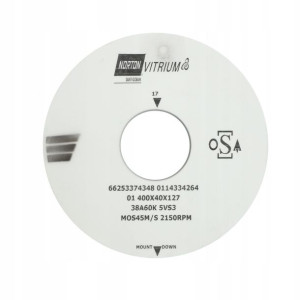 KAMIEŃ SZLIFIERSKI NORTON 400x40x127 SZL obwiedni.