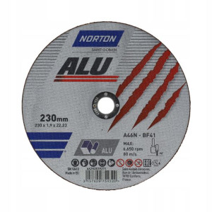 Tarcza Do Aluminium Norton Alu 230x1.9x22.23