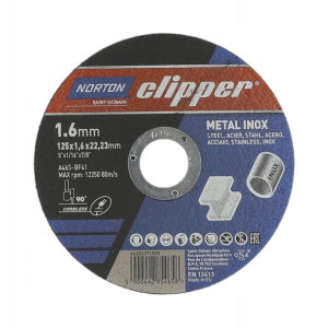 Tarcza Do Cięcia 125x1.6x22.2 Metal Inox Norton