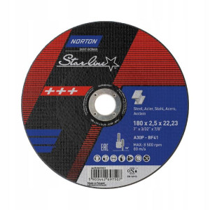 Tarcza Do Cięcia Metalu 180*2,5 Norton Starline