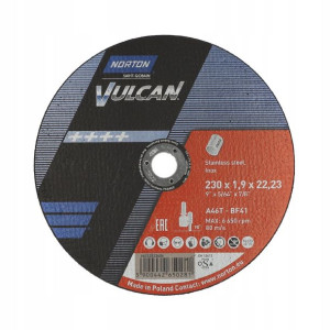 Tarcza Do Cięcia Stali Inox Norton Vulcan 230*1,9
